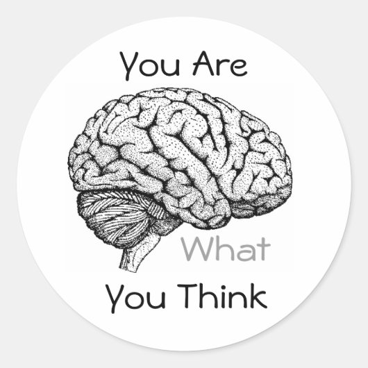 Sticky Think Ronde Sticker (Voorkant)