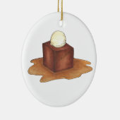 Sticky Toffee Pudding British Dessert Foodie Keramisch Ornament (Rechts)