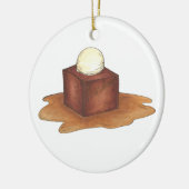 Sticky Toffee Pudding British Dessert Foodie Keramisch Ornament (Links)