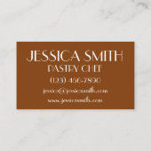 Sticky Toffee Pudding Dessert Food Pastry Chef Visitekaartje (Achterkant)