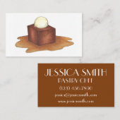 Sticky Toffee Pudding Dessert Food Pastry Chef Visitekaartje (Voorkant / Achterkant)