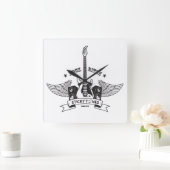 Sticky Tunes | Wanduhr | Rock Style Edition Vierkante Klok (Huis)