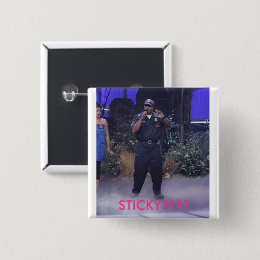 STICKY???? VIERKANTE BUTTON 5,1 CM (Voorkant /achterkant)