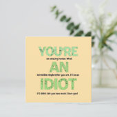 Stiefbroer, je bent een geweldig menselijk geschen kaart (Staand voorkant)