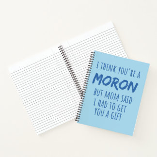 Stiefbroer, mama zei dat je een cadeau moest krijg notitieboek