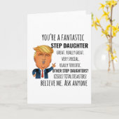 Stiefdochter Beste Cadeau Kaart (Gele Bloem)