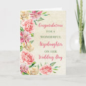 stiefdochter trouwdag gefeliciteerd kaart (Voorkant)