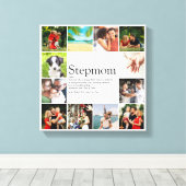 Stiefmoeder Bonus Moeder Definitie Foto Collage Canvas Afdruk (Insitu (Houten vloer))