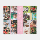 Stiefmoeder Bonus Moeder Definitie Fotocollage Roz Fleece Deken (Voorkant (Horizontaal))