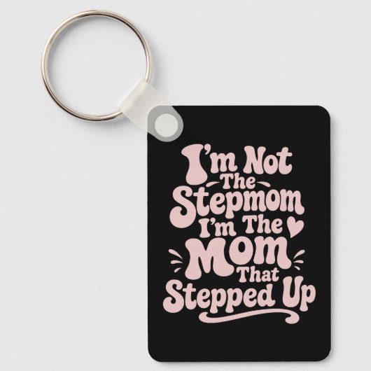 Stiefmoeder cadeau De moeder die een stapje extra Sleutelhanger (Voorkant)
