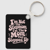 Stiefmoeder cadeau De moeder die een stapje extra Sleutelhanger (Achterkant)