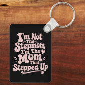 Stiefmoeder cadeau De moeder die een stapje extra Sleutelhanger (Achterkant)