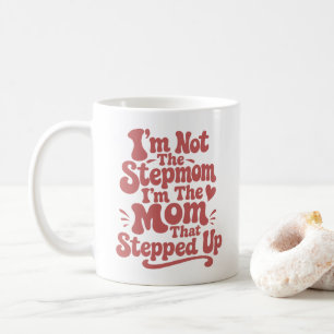 Stiefmoeder cadeau De moeder die het overnam Retro Koffiemok