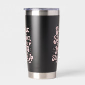 Stiefmoeder cadeau de moeder die stapte retro geïsoleerde drinkbeker (Rechts)