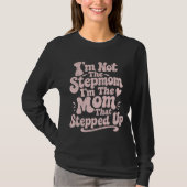 Stiefmoeder cadeau Moeder Die Stapte lange mouw T-shirt (Voorkant)