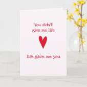 Stiefmoeder 'Dank je' | Red Heart Kaart (Gele Bloem)