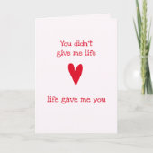 Stiefmoeder 'Dank je' | Rode Hart Kaart (Voorkant)