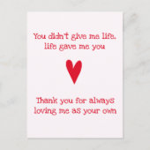 Stiefmoeder 'Dank je wel' | Red Heart Moederdag Briefkaart (Voorkant)