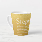 Stiefmoeder Definitie Goud Glitter Latte Mok (Linkerhoek)