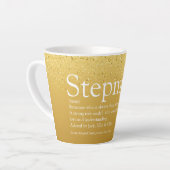 Stiefmoeder Definitie Goud Glitter Latte Mok (Linkerhoek)