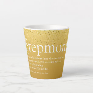Stiefmoeder Definitie Goud Glitter Latte Mok