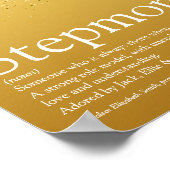 Stiefmoeder Definitie Goud Glitter Poster (Hoek)