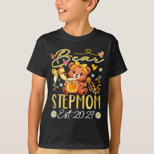Stiefmoeder Est 2027 Bloem Boord Stropdas Moederda T-shirt