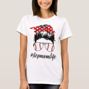 stiefmoeder leven softbal honkbal grappige stipmom t-shirt