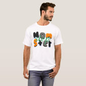 Stiefmoeder Moederster Groovy Borrellettering T-shirt (Voorkant volledig)