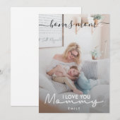 Stiefmoeder personalize moederdag fotokaart feestdagenkaart (Voorkant / Achterkant)