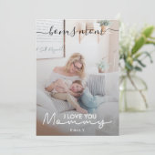 Stiefmoeder persoonlijke Moederdag fotokaart Feestdagenkaart (Staand voorkant)