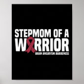 Stiefmoeder van een Warrior Brain Aneurysm Awarene Poster (Voorkant)