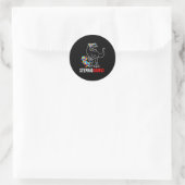 Stiefpappasaurus T Rex Dinosaur Autisme Bewustzijn Ronde Sticker (Tas)
