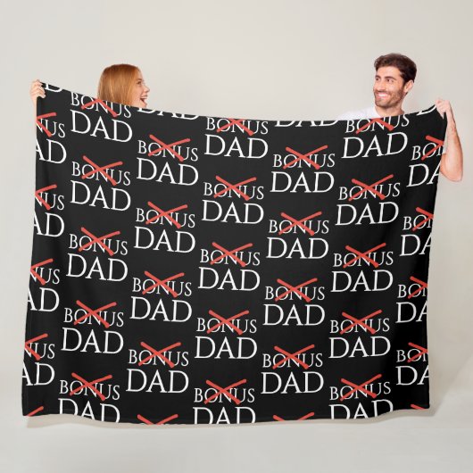 Stiefvader Adoptie BONUS VADER Vaderdag Fleece Deken (In situ)