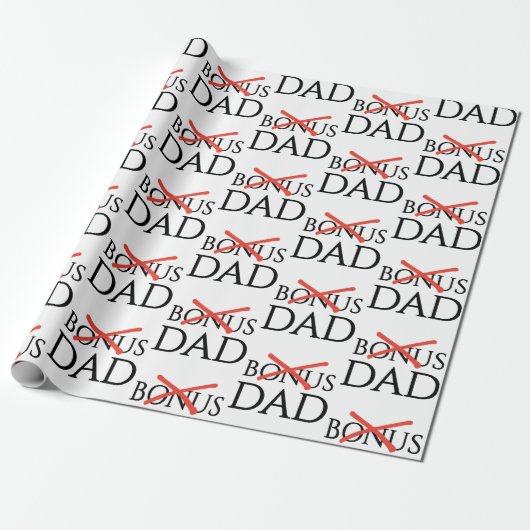 Stiefvader Adoptie EXTRA VADER Vaderdag Cadeaupapier (Uitgerold)