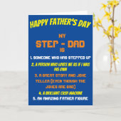 Stiefvader Citaat Vaderdag Kaart (Gele Bloem)