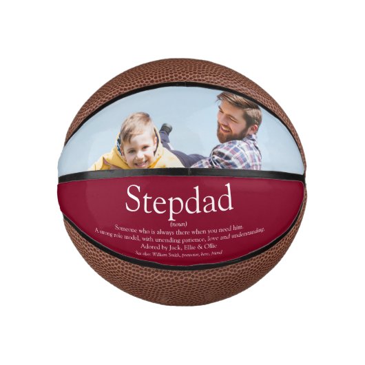 Stiefvader Definisie Foto Burgundy Basketbal (Voorkant)