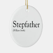 Stiefvader, Definisie van Stiefpapa Zwart en Wit Keramisch Ornament (Rechts)