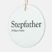 Stiefvader, Definisie van Stiefpapa Zwart en Wit Keramisch Ornament (Links)