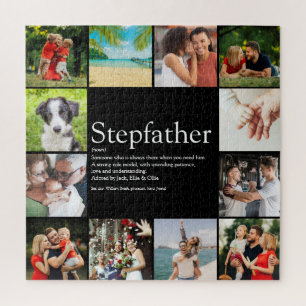 Stiefvader, Definitie 12 Foto Zwart Legpuzzel