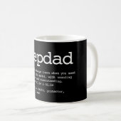 Stiefvader Definitie Zwart En Wit Koffiemok (Voorkant rechts)