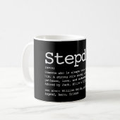 Stiefvader Definitie Zwart En Wit Koffiemok (Voorkant links)