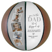 Stiefvader eerbetoon foto basketbal cadeau (Verticaal)