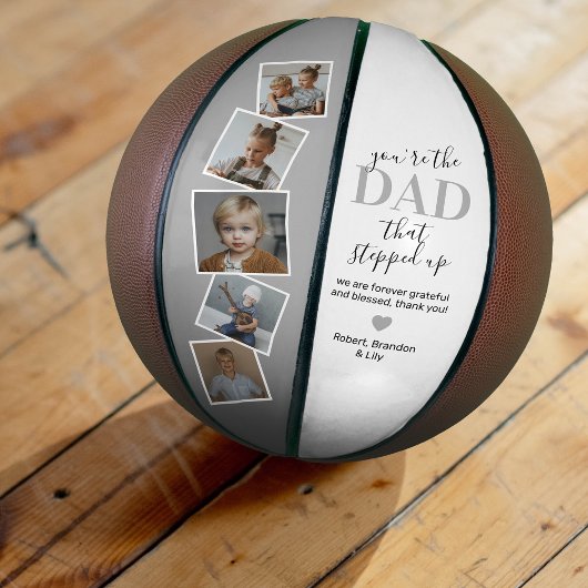 Stiefvader eerbetoon foto basketbal cadeau