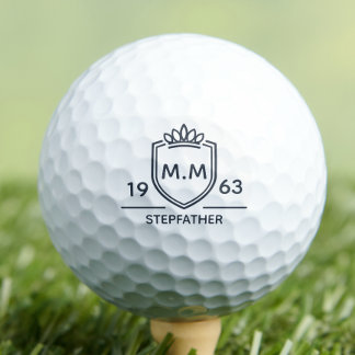 Stiefvader Monogram Initiaal Naam Man Van Verdiens Golfballen