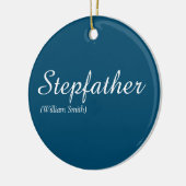Stiefvader Opa citaat Modern Elegant Script Keramisch Ornament (Links)