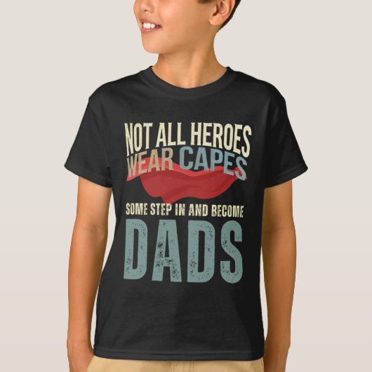 Stiefvader Shirt Van Kinderen Mannen Grappige Vade (Voorkant)