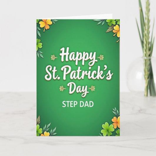 Stiefvader St. Patrick's Dag Kaart (Voorkant)