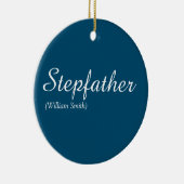 Stiefvader Stiefpapa Citaat Modern Elegaant Schrif Keramisch Ornament (Rechts)