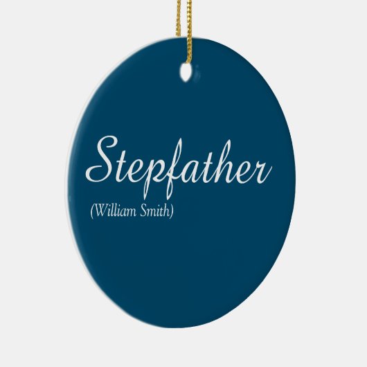 Stiefvader Stiefpapa Citaat Modern Elegaant Schrif Keramisch Ornament (Rechts)
